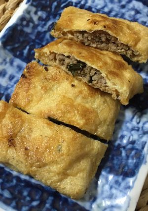 豚ひき肉油揚げ包み焼き-レシピのメイン写真