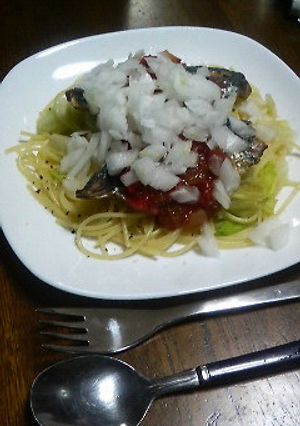 小アジのサルサパスタ-レシピのメイン写真