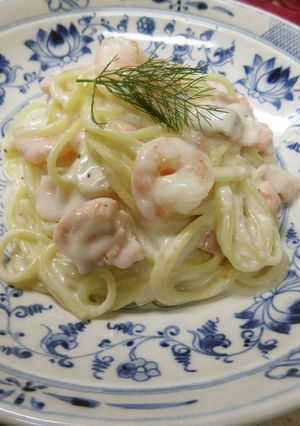サーモンクリームパスタ-レシピのメイン写真