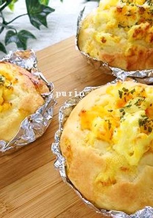 HMとお豆腐 de 卵サラダパン-レシピのメイン写真