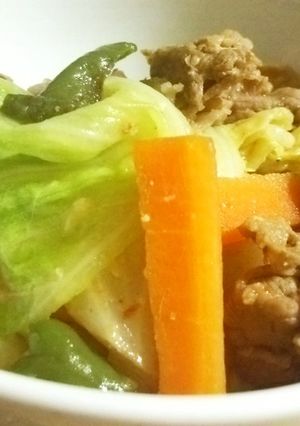 ご飯に合う♪豚肉とキャベツの味噌炒め-レシピのメイン写真