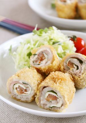 チーズ入り♪梅ロールカツ-レシピのメイン写真