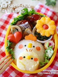 簡単♪にわとり親子のおにぎりキャラ弁当-レシピのメイン写真