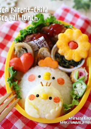 簡単♪にわとり親子のおにぎりキャラ弁当-レシピのメイン写真