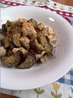 高野豆腐と茄子のゴマ味噌炒め-レシピのメイン写真