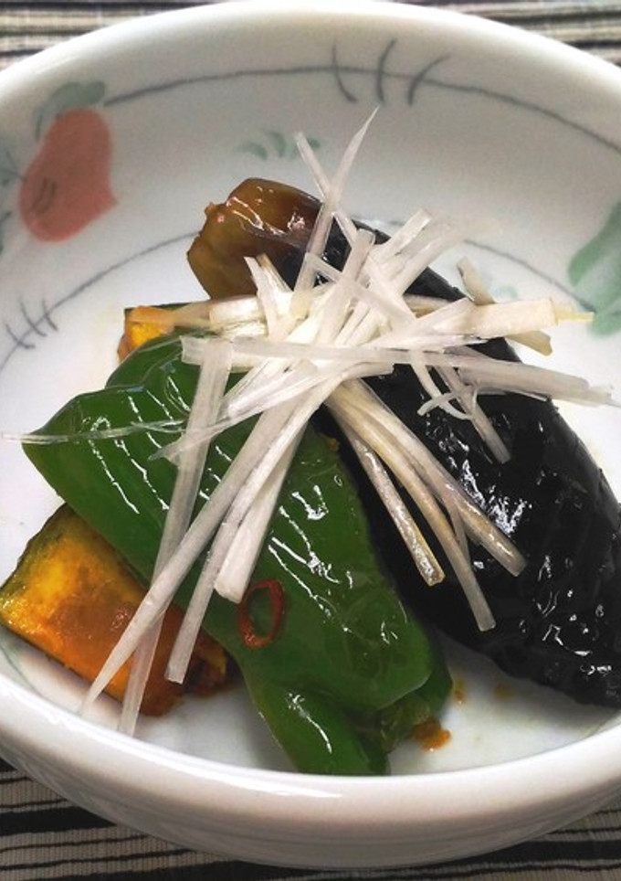 ナスの南蛮漬け　夏野菜をいろいろ加えて-レシピのメイン写真