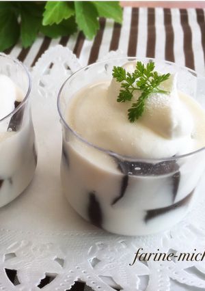 コーヒーわらび餅のミルクゼリーソース-レシピのメイン写真