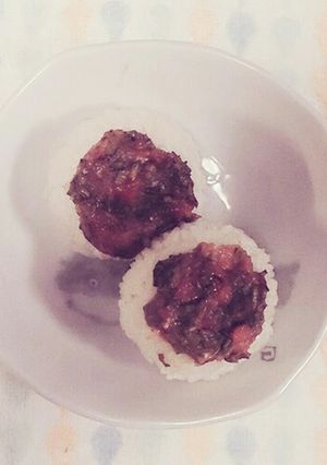梅ぇ～☆葱味噌焼きおにぎり。-レシピのメイン写真