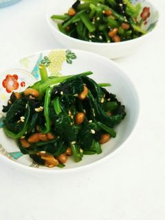 レンジで!ほうれん草の納豆和え-レシピのメイン写真
