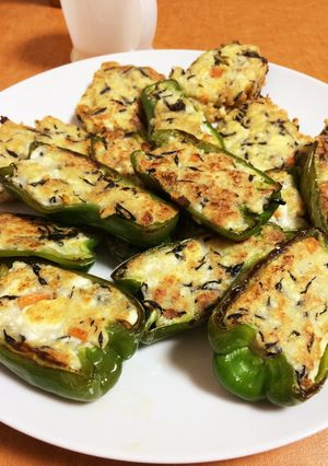 ダイエットに！ピーマンの豆腐詰め♪-レシピのメイン写真