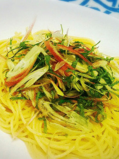 みょうがと大葉のレモン醤油パスタ-レシピのメイン写真