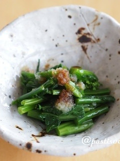 青菜のおひたし☆酢玉ねぎがけ-レシピのメイン写真