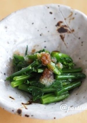 青菜のおひたし☆酢玉ねぎがけ-レシピのメイン写真