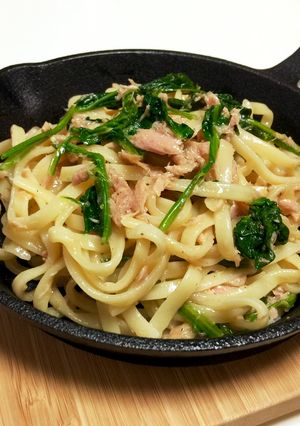 簡単！ツナとほうれん草のポン酢パスタ♪-レシピのメイン写真