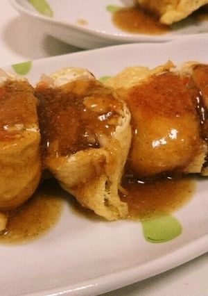 鶏むね肉と豆腐の油揚げ詰め焼き-レシピのメイン写真