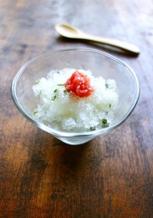 大葉のグラニテ　梅ソース添え-レシピのメイン写真