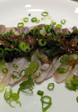 はまちの刺し身　辛味ダレ-レシピのメイン写真