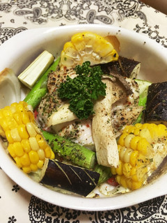 鳥のささみと夏野菜のオーブン焼き♪-レシピのメイン写真