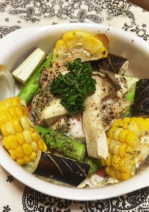 鳥のささみと夏野菜のオーブン焼き♪-レシピのメイン写真