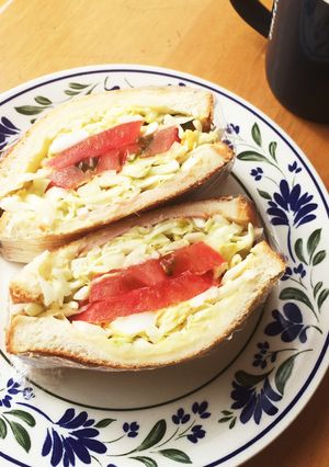 野菜と卵のたっぷりサンド！簡単！ヘルシー-レシピのメイン写真