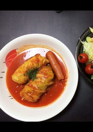 トマト缶でロールキャベツ♡-レシピのメイン写真