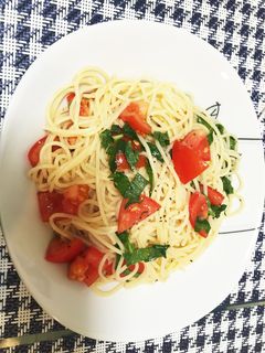 トマトと大葉の冷製パスタ-レシピのメイン写真