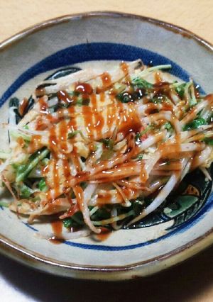 節約♪もやしと豆苗のまとめ焼き-レシピのメイン写真