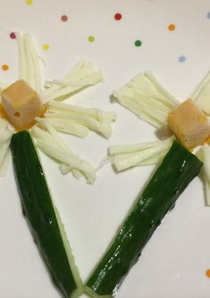 可愛いデイジーのお花 離乳食後期〜幼児食-レシピのメイン写真