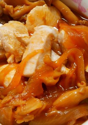 鶏むね肉のレンジ蒸し！ケチャポン酢ソース-レシピのメイン写真