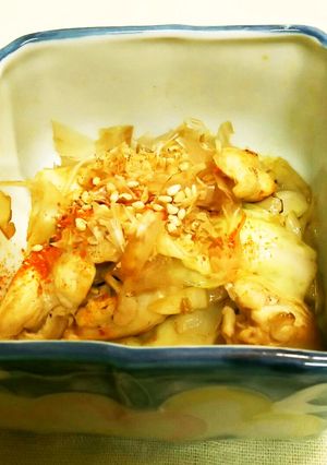 おつまみに！簡単鶏皮のキャベツ炒め-レシピのメイン写真