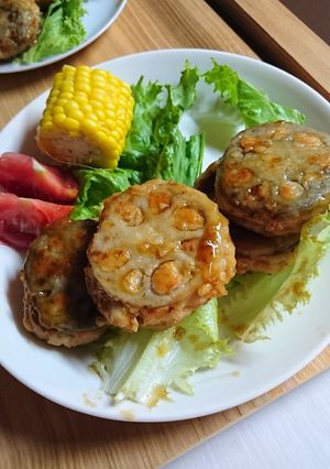 鶏ムネミンチでもおいしく れんこんつくね-レシピのメイン写真