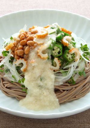 納豆ととろろのサラダ風まぜそば-レシピのメイン写真