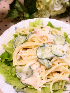 ぱぱっと!カニカマとスパゲッティのサラダ-レシピのメイン写真