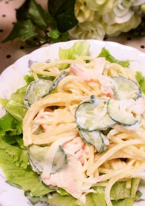 ぱぱっと！カニカマとスパゲッティのサラダ-レシピのメイン写真