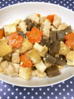 厚揚げとこんにゃくと鶏肉の味噌煮-レシピのメイン写真