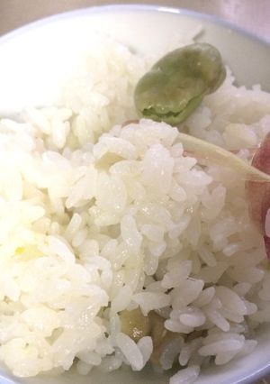 そら豆とみょうがの炊き込みご飯♡-レシピのメイン写真