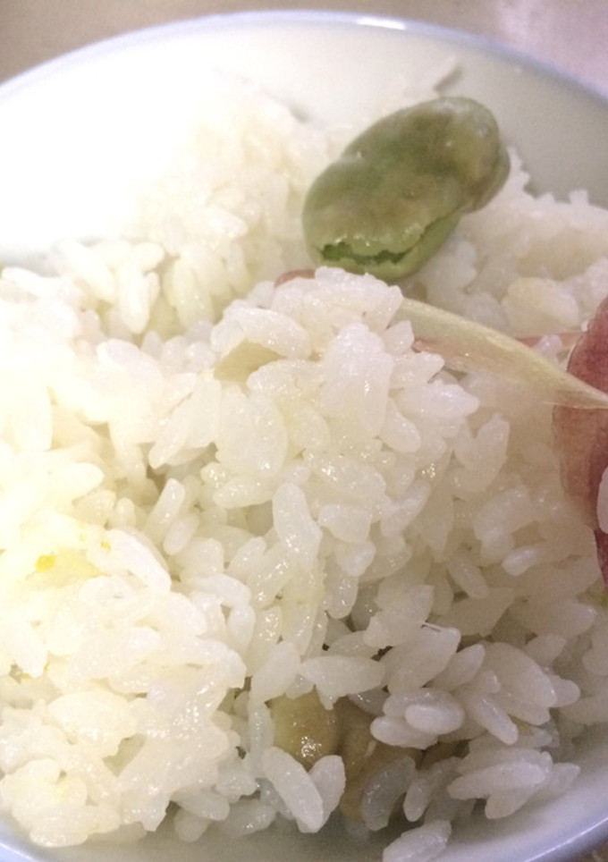 そら豆とみょうがの炊き込みご飯♡-レシピのメイン写真