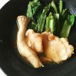 鶏むね肉と小松菜の甘酸っぱい煮物