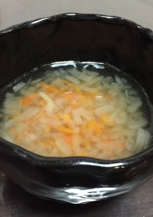野菜嫌いの2歳児もパクつく根菜スープ-レシピのメイン写真