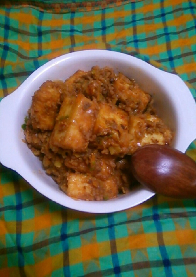 厚揚げの胡麻ひき肉あんかけ-レシピのメイン写真