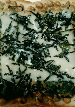 ダブル海苔!納豆チーズトースト-レシピのメイン写真