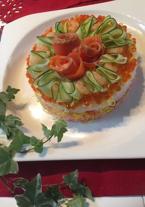 ひなまつりチラシケーキ-レシピのメイン写真