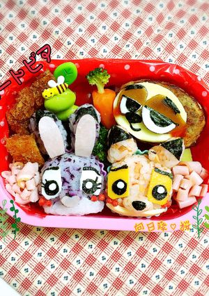 キャラ弁 ズートピア（POPファンコ風）-レシピのメイン写真