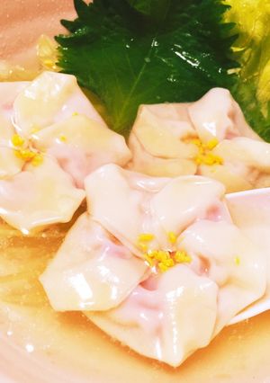 さっぱり梅肉入り＊帆立と白身魚の水餃子-レシピのメイン写真