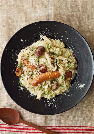 シャウエッセンと栗の きのこリゾット-レシピのメイン写真