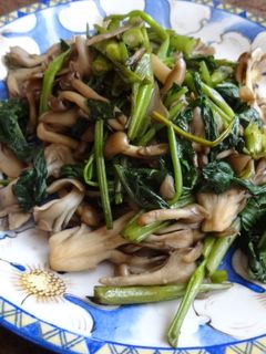 空芯菜ときのこのにんにく醤油炒め-レシピのメイン写真