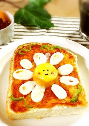おひさまピザトースト-レシピのメイン写真