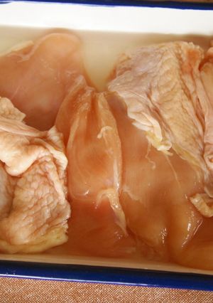 柔らかジューシー★鶏胸肉でブラインチキン-レシピのメイン写真