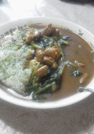 ホルモンホウレンソウカレー-レシピのメイン写真