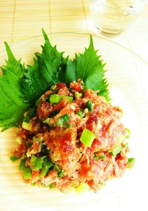 😊簡単おつまみ♪鰹のたたきのなめろう😊-レシピのメイン写真